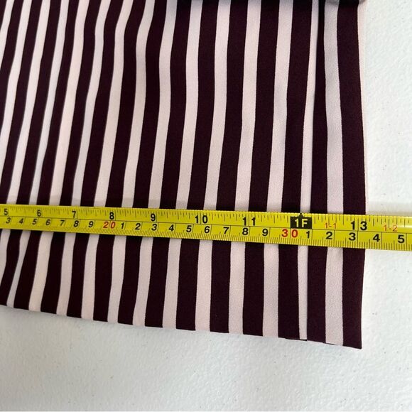 7th Avenue Design Studio Brown White Stripe Paper Bag Waist Wide Leg Pant Wmn 6 - Picture 13 of 14